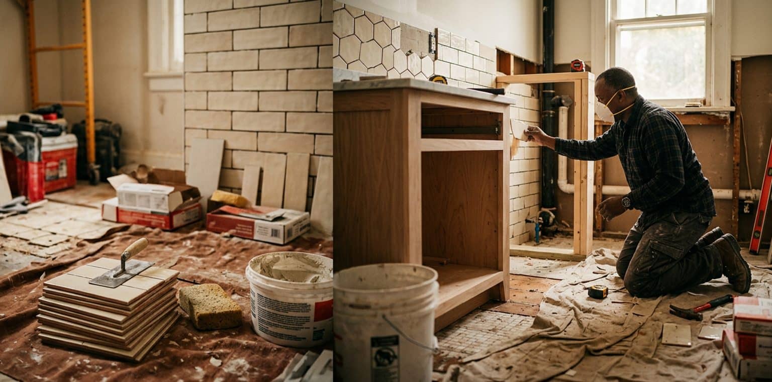 A bathroom remodeling job in Atlanta