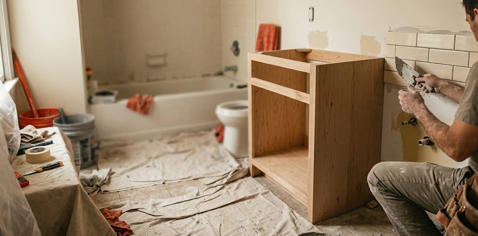 A bathroom remodeling job in Charlotte