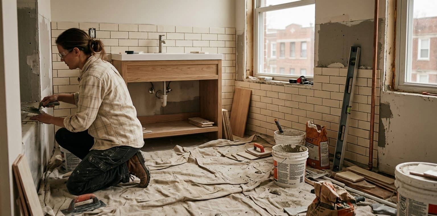 A bathroom remodeling job in Chicago