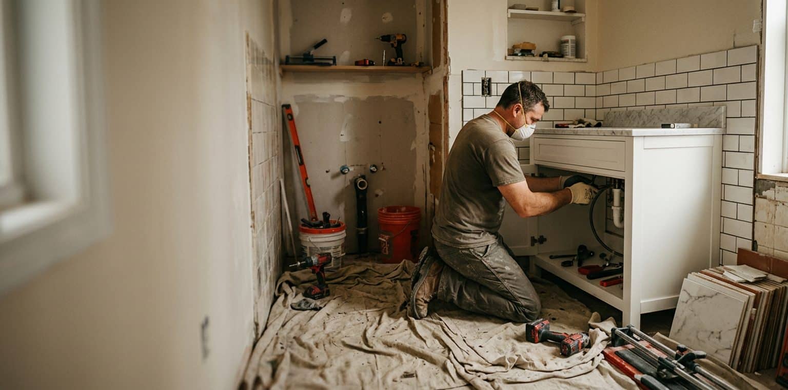 A bathroom remodeling job in Philadelphia