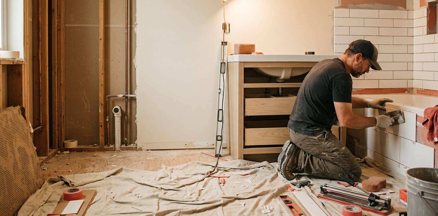 A bathroom remodeling job in Springfield