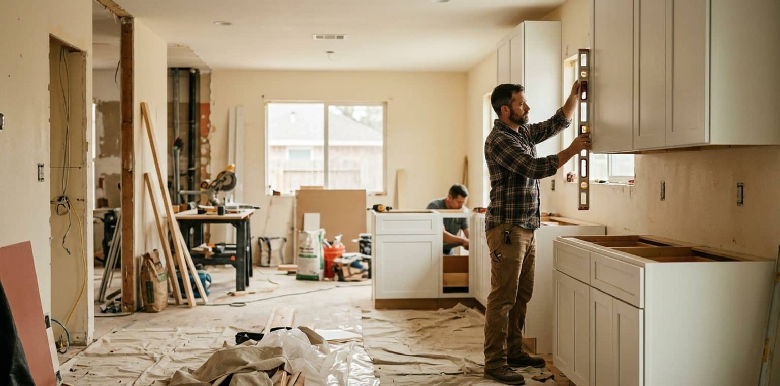 A kitchen remodeling job in Houston