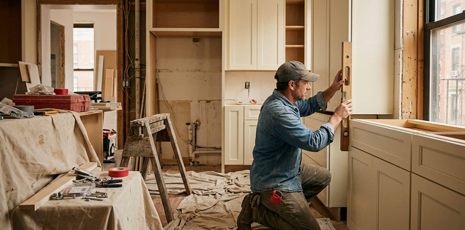 A kitchen remodeling job in New York
