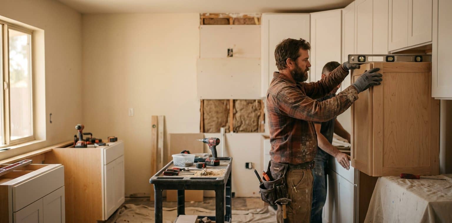 A kitchen remodeling job in Phoenix