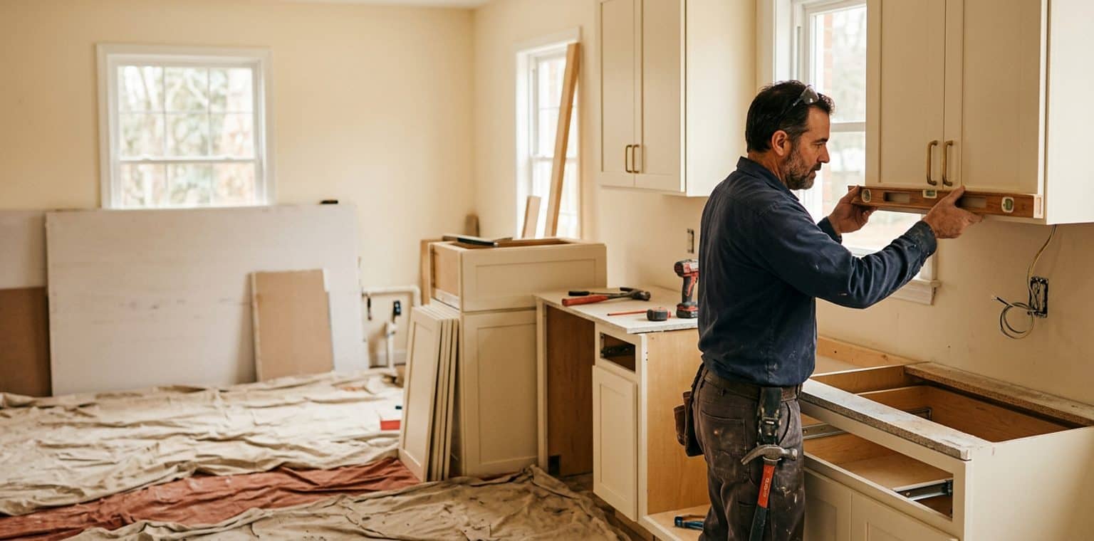 A kitchen remodeling job in Raleigh