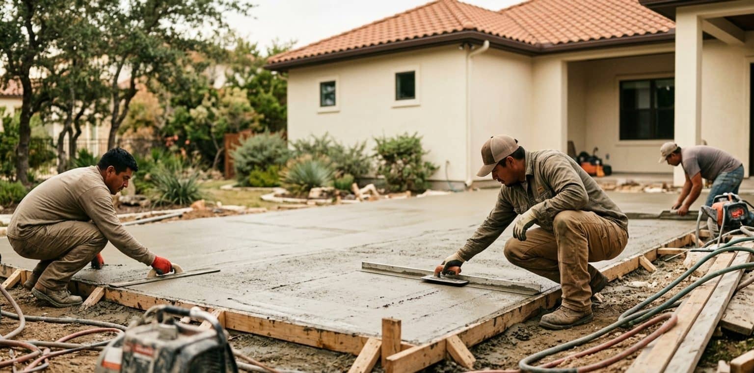 A outdoor living & hardscapes job in Austin