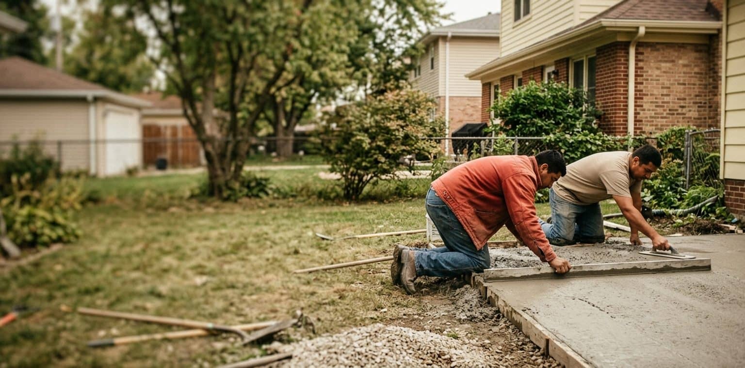 A outdoor living & hardscapes job in Chicago