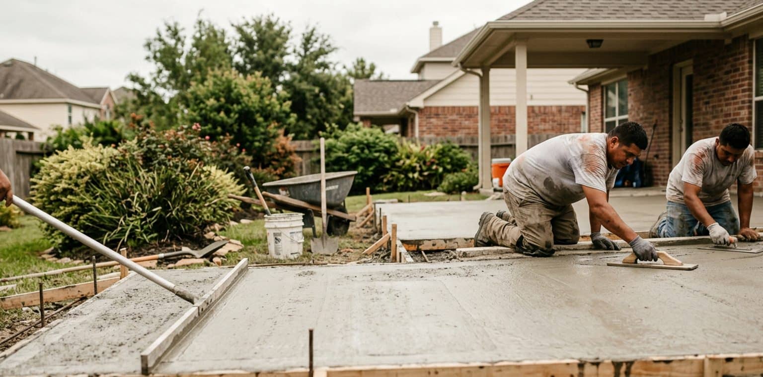 A outdoor living & hardscapes job in Houston