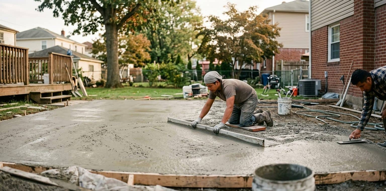 A outdoor living & hardscapes job in New York