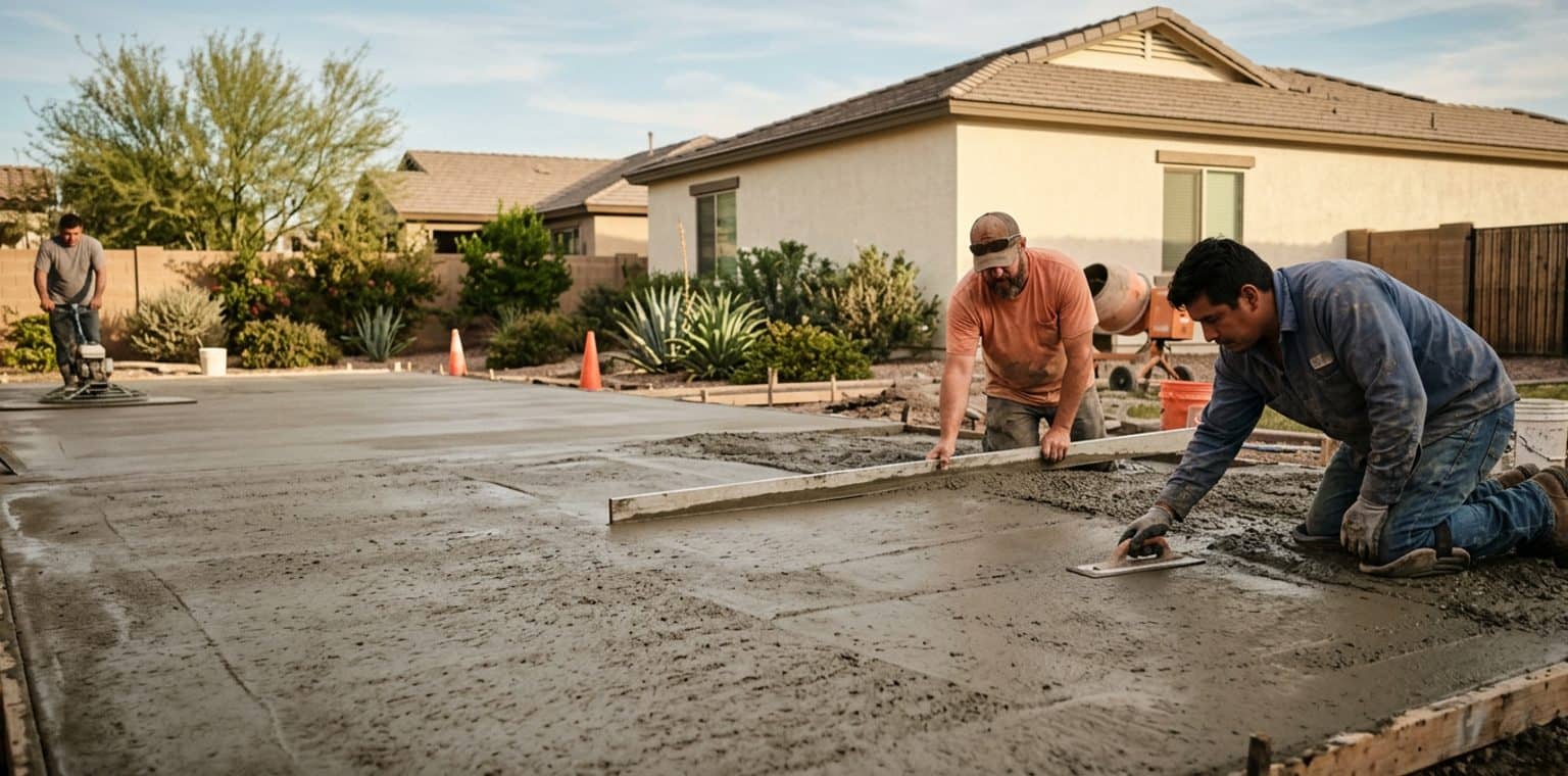 A outdoor living & hardscapes job in Phoenix