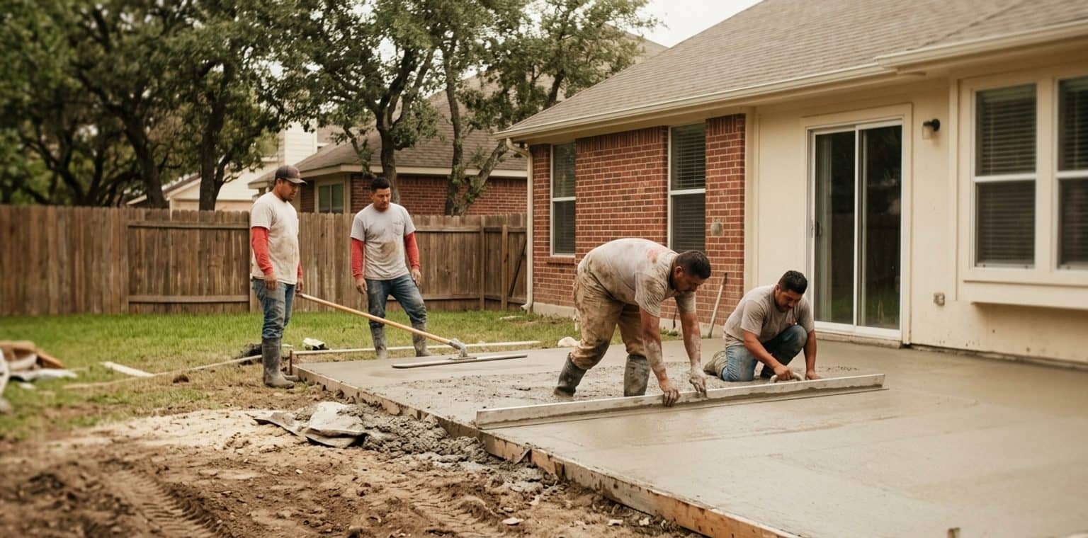A outdoor living & hardscapes job in San Antonio