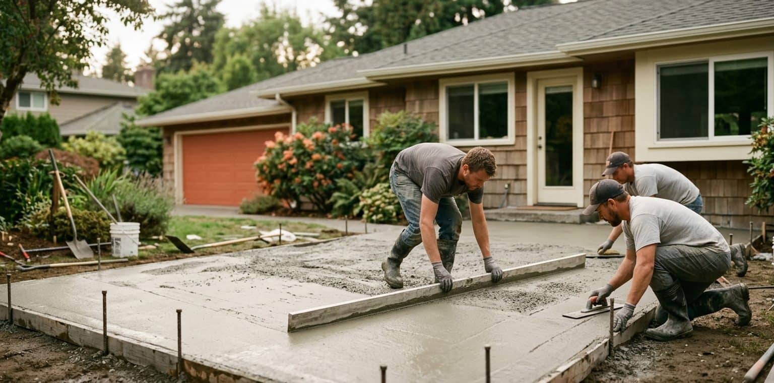 A outdoor living & hardscapes job in Seattle