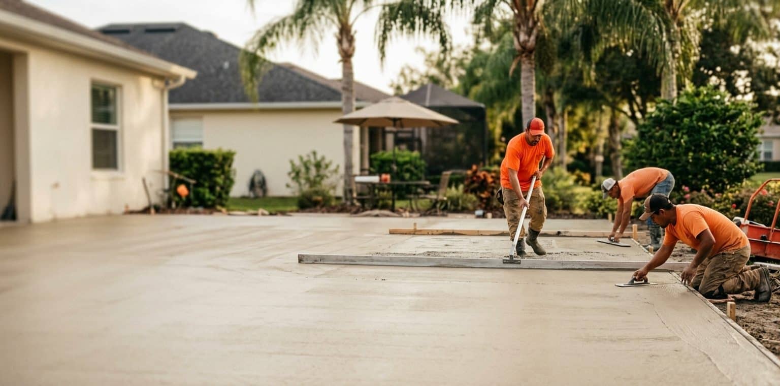 A outdoor living & hardscapes job in Tampa